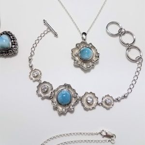 Laura Bonetti Sea of Love Larimar Bracelet